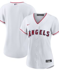 Los Angeles AngelsWomen_s Home Replica Team Jersey  White