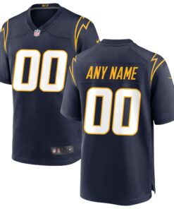 Los Angeles Chargers  Alternate Custom Game Jersey  Navy