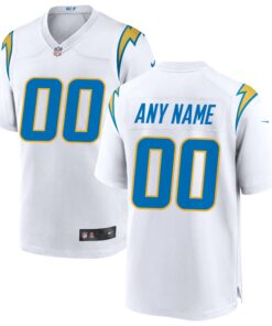 Los Angeles Chargers  Custom Game Jersey  White
