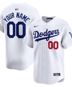 Los Angeles DodgersHome Limited Custom Jersey  White