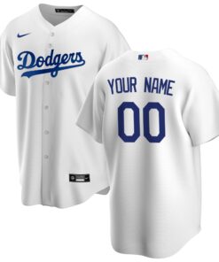 Los Angeles DodgersHome Replica Custom Jersey  White