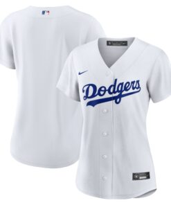 Los Angeles DodgersWomen_s Home Replica Team Jersey  White