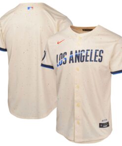 Los Angeles DodgersYouth 2024 City Connect Limited Jersey  Cream