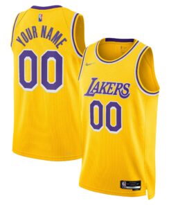Los Angeles Lakers 202122 Diamond Swingman Custom Jersey - Icon Edition - Gold