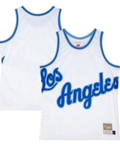  Los Angeles Lakers Mitchell &amp Ness Hardwood Classics Blown Out Fashion Jersey - White