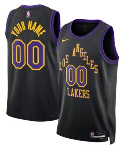  Los Angeles Lakers Unisex 202324 Custom Swingman Jersey - Black - City Edition