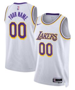 Los Angeles Lakers Unisex Swingman Custom Jersey White - Association Edition