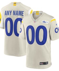  Los Angeles Rams Custom Game Jersey  Bone