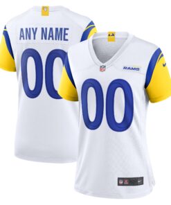 Los Angeles Rams  Women_s Alternate Custom Jersey  White