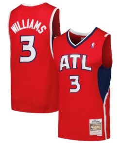 Lou Williams Atlanta Hawks Mitchell &amp Ness 200102 Hardwood Classics Swingman Jersey - Red