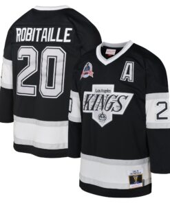 Luc Robitaille Los Angeles Kings Mitchell amp Ness Youth 1992 Blue Line Player Jersey  Black