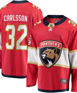 Lucas Carlsson Florida Panthers Fanatics Home Breakaway Player Jersey  Red