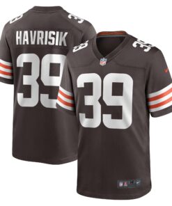 Lucas Havrisik Cleveland Browns  Team Game Jersey   Brown