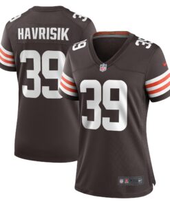 Lucas Havrisik Cleveland Browns  Women_s Team Game Jersey   Brown