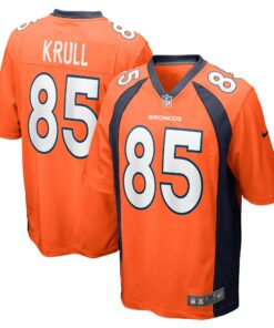 Lucas Krull Denver Broncos  Team Game Jersey   Orange