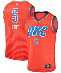 Luguentz Dort Oklahoma City Thunder Fanatics Fast Break Replica Player Jersey - Statement Edition - Orange