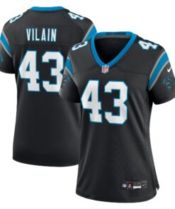 Luiji Vilain Carolina Panthers  Women_s  Game Jersey   Black