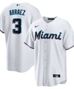 Luis Arraez Miami MarlinsHome Replica Player Jersey  White