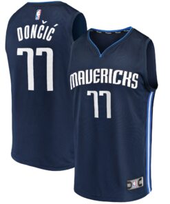 Luka Doncic Dallas Mavericks Fanatics Fast Break Team Replica Jersey Navy - Statement Edition
