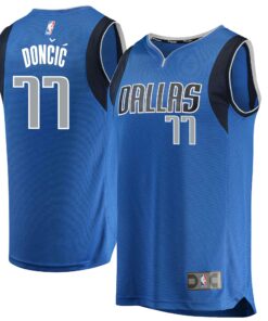 Luka Doncic Dallas Mavericks Fanatics Replica Fast Break Jersey Blue - Icon Edition