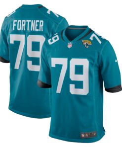 Luke Fortner Jacksonville Jaguars  Game Jersey  Teal