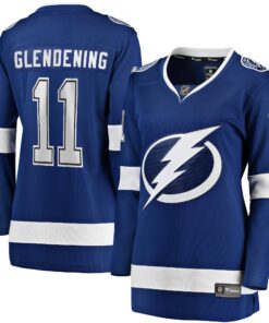 Luke Glendening Tampa Bay Lightning Fanatics Women_s Home Breakaway Player Jersey  Blue