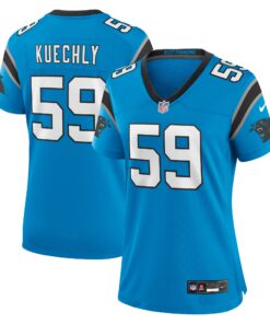 Luke Kuechly Carolina Panthers  Women_s Retired Player Game Jersey  Blue