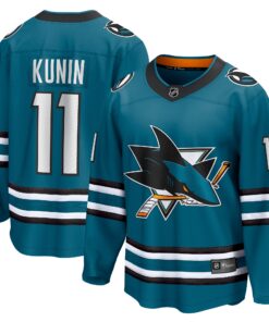 Luke Kunin San Jose Sharks Fanatics Home Breakaway Player Jersey  Teal