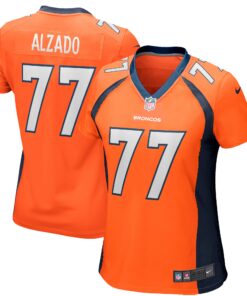 Lyle Alzado Denver Broncos  Women_s Game Retired Player Jersey  Orange