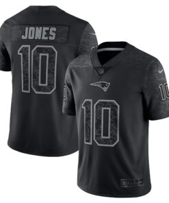 Mac Jones New England Patriots  RFLCTV Limited Jersey  Black