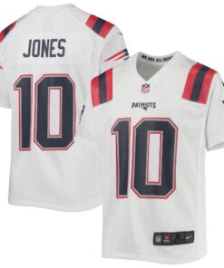 Mac Jones New England Patriots  Youth Game Jersey  White