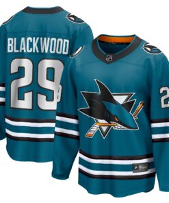 Mackenzie Blackwood San Jose Sharks Fanatics Home Breakaway Jersey  Teal