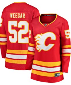 MacKenzie Weegar Calgary Flames Fanatics Women_s Home Breakaway Player Jersey  Red