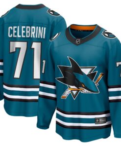 Macklin Celebrini San Jose Sharks Fanatics  Home Breakaway Jerseynbspâ€“ Teal