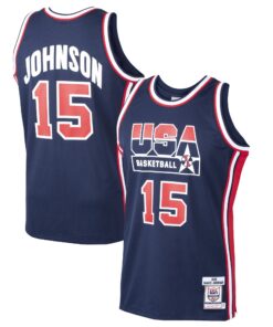 Magic Johnson USA Basketball Mitchell &amp Ness 1992 Dream Team Authentic Jersey - Navy