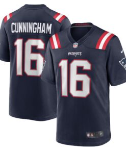 Malik Cunningham New England Patriots  Team Game Jersey   Navy