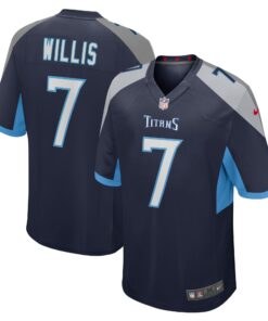 Malik Willis Tennessee Titans  Player Game Jersey  Navy