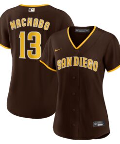 Manny Machado San Diego PadresWomen_s Road Replica Player Jersey  Brown