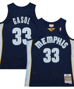 Marc Gasol Memphis Grizzlies Mitchell &amp Ness  200809 Hardwood Classics Swingman Throwback Jersey - Navy