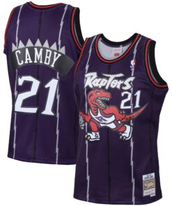 Marcus Camby Toronto Raptors Mitchell &amp Ness 200102 Hardwood Classics Swingman Jersey - Purple
