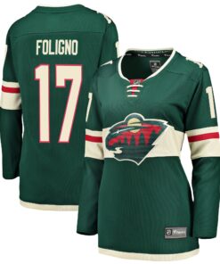 Marcus Foligno Minnesota Wild Fanatics Women_s Breakaway Player Jersey  Green