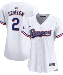 Marcus Semien Texas RangersWomen_s 2024 Gold Collection Limited Player Jerseynbspâ€“ White