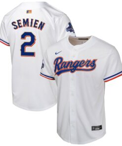 Marcus Semien Texas RangersYouth 2024 Gold Collection Limited Player Jerseynbspâ€“ White
