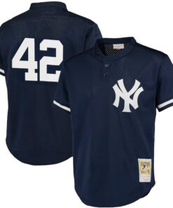 Mariano Rivera New York Yankees Mitchell amp Ness Cooperstown Collection Big amp Tall Mesh Batting Practice Jersey  Navy