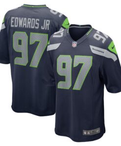 Mario Edwards Jr. Seattle Seahawks   Game Jersey  College Navy