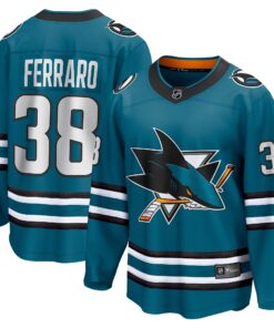 Mario Ferraro San Jose Sharks Fanatics Home Breakaway Player Jersey  Teal