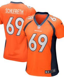 Mark Schlereth Denver Broncos  Women_s Game Retired Player Jersey  Orange