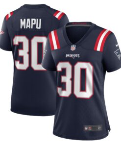 Marte Mapu New England Patriots  Women_s Team Game Jersey   Navy