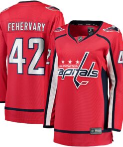Martin Fehervary Washington Capitals Fanatics Women_s Home Breakaway Player Jersey  Red