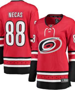 Martin Necas Carolina Hurricanes Fanatics Women_s Alternate Breakaway Player Jersey  Red
